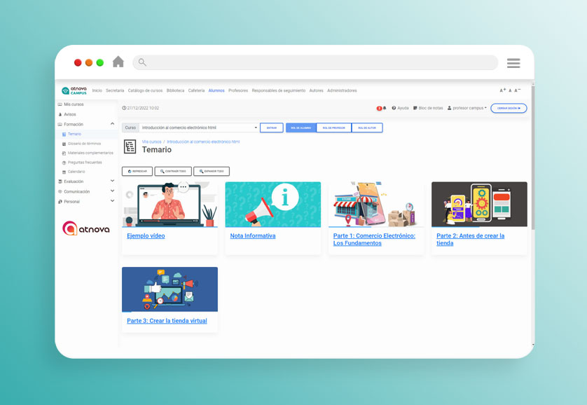 screenshot of Atnova Campus